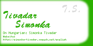 tivadar simonka business card